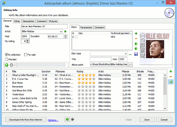 Set rating for individual songs