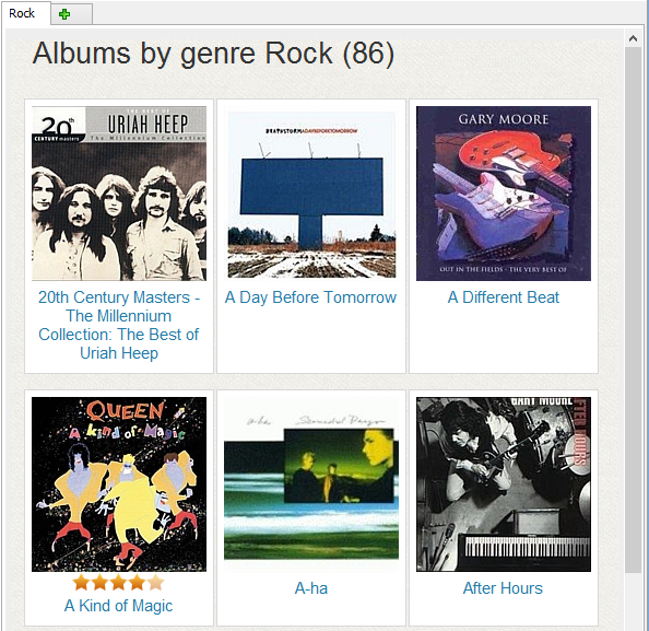 Albums by the genre