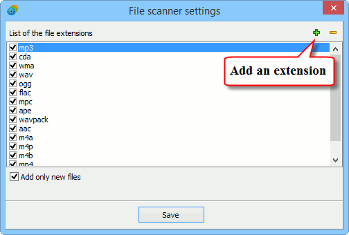 File scanner settings