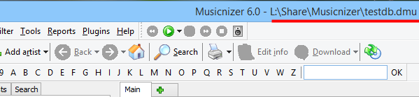 Path to the music database file