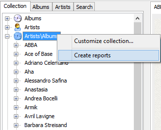 Select artists \ albums