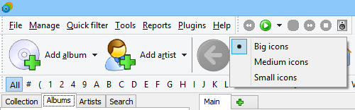 Size of toolbar icons