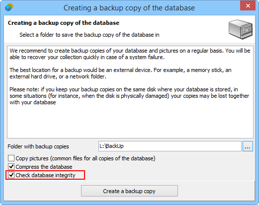 Checking database integrity