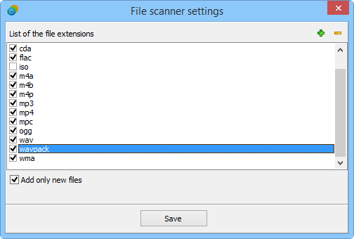 File scanner settings