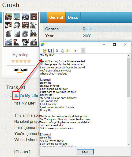 You can now retrieve and edit lyrics