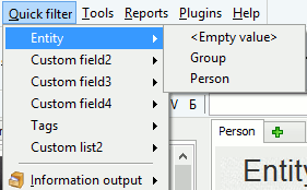 Quick filters for custom fields